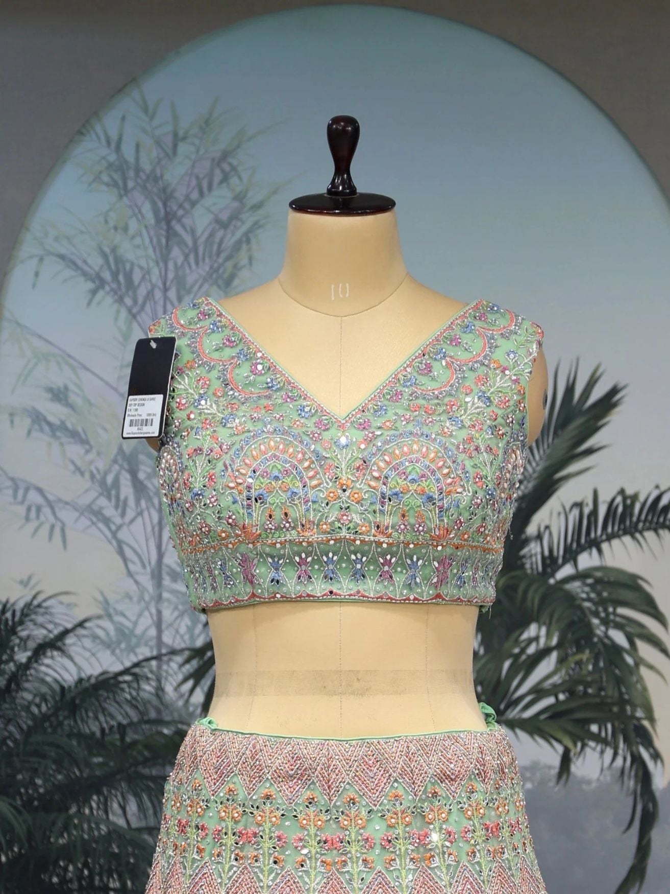 Mint Garden Reverie Lehenga