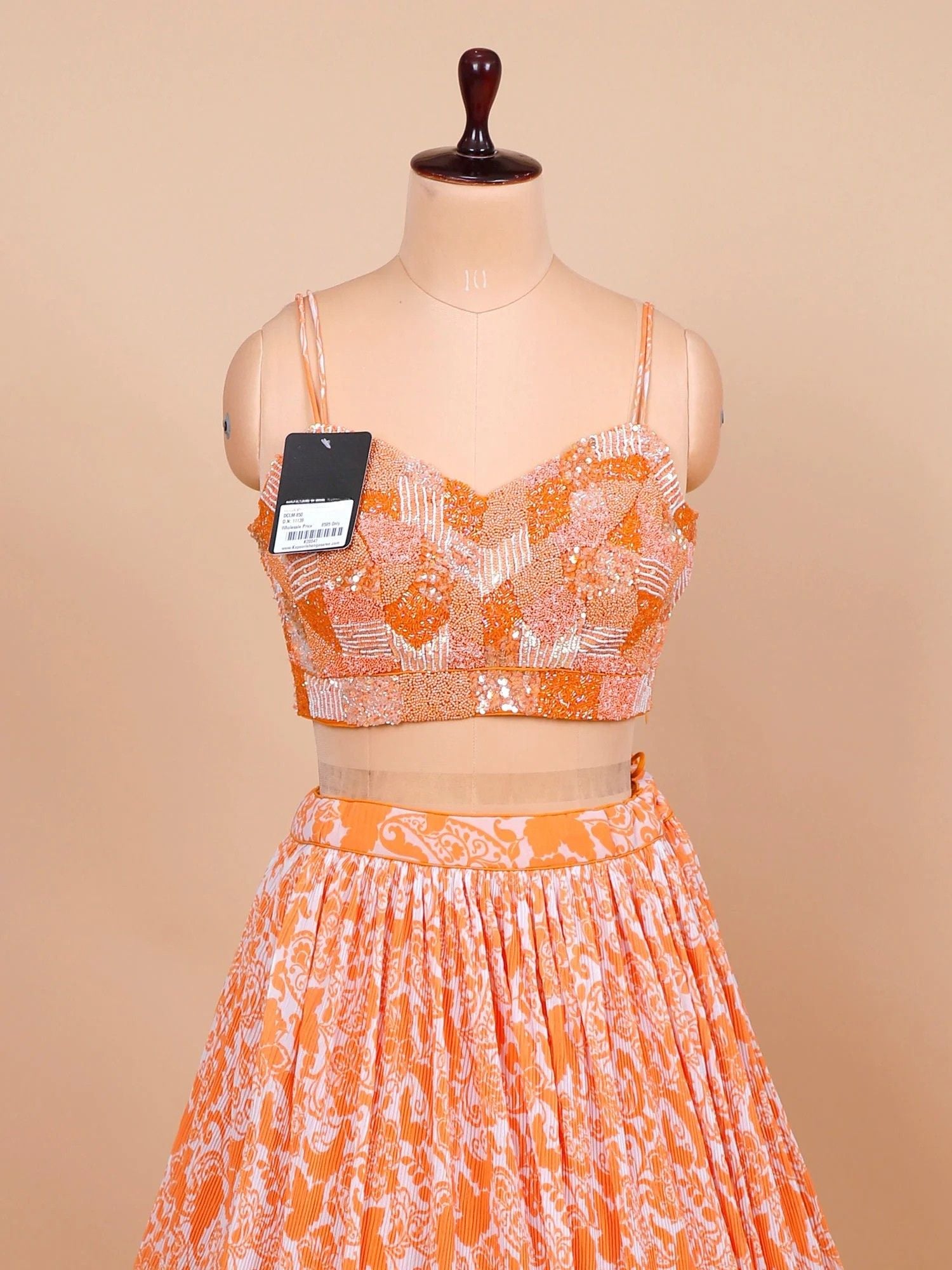 Tangerine Mirage Lehenga