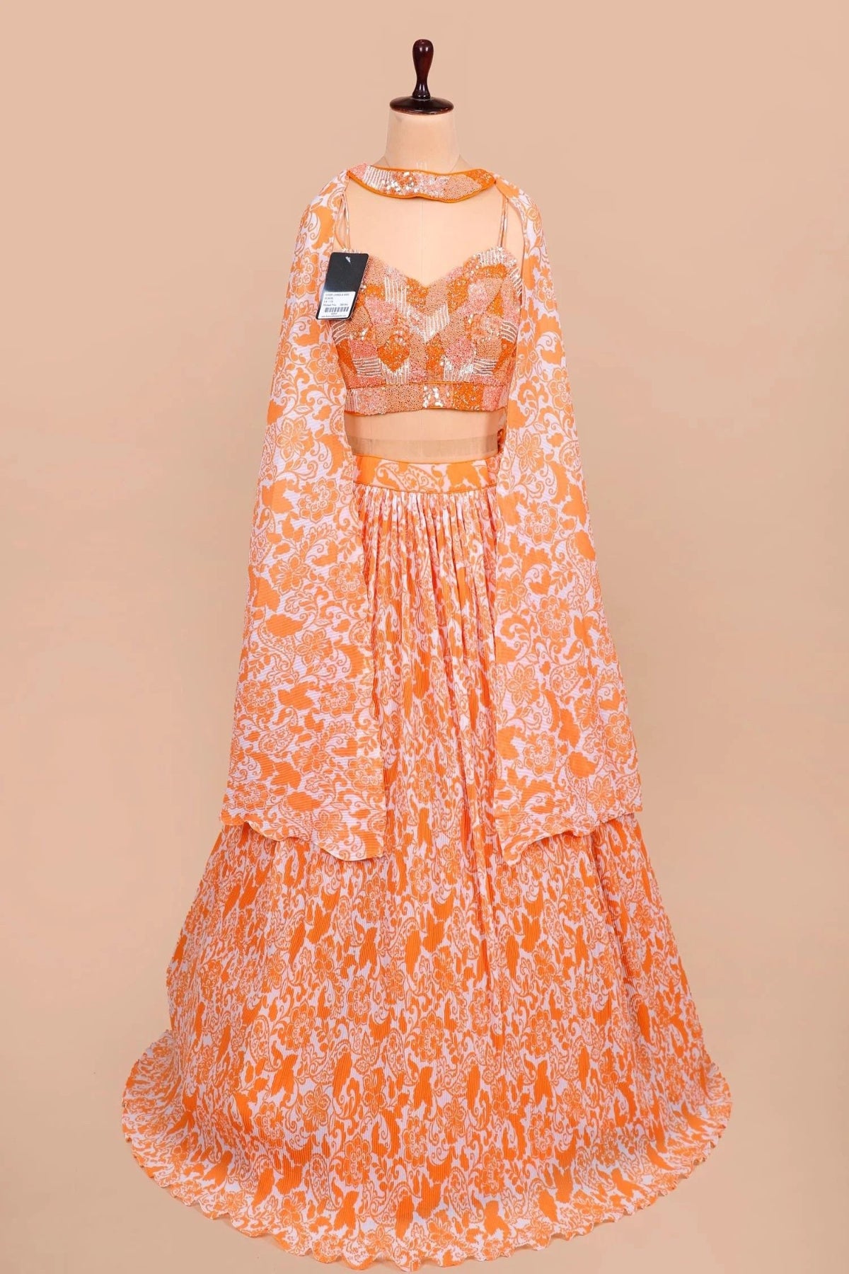 Tangerine Mirage Lehenga