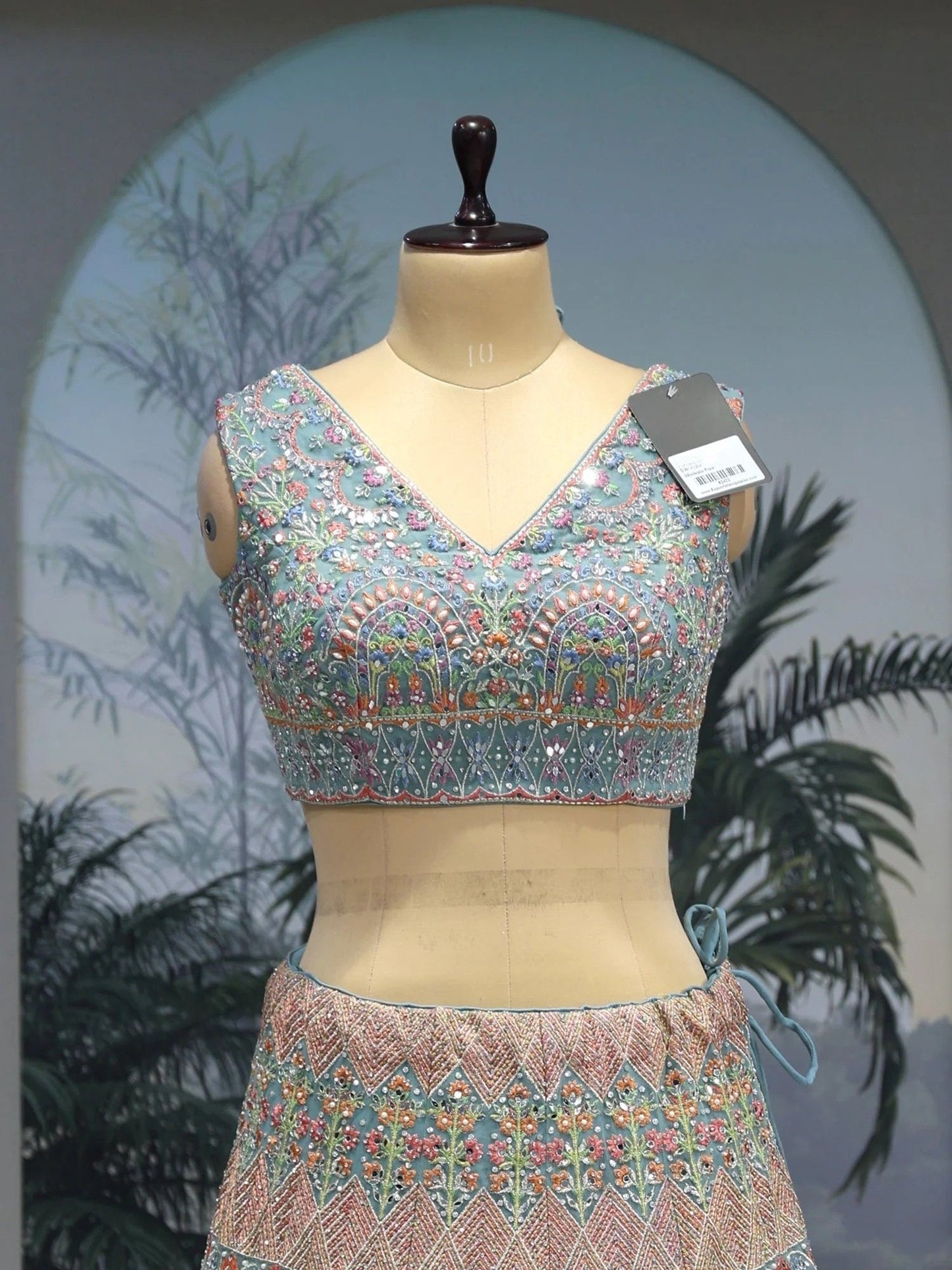 Aqua Garden Reverie Lehenga