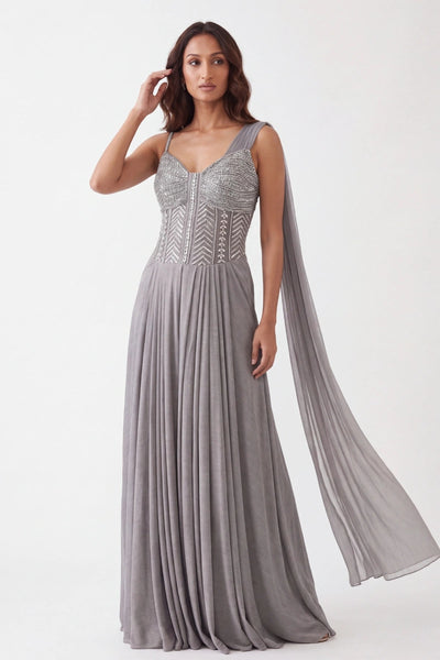 Ardoise Draped Gown