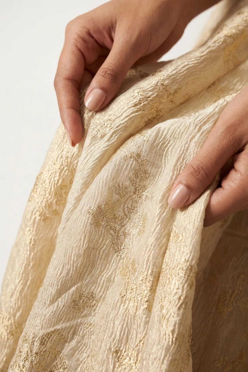 Banarasi Crush Tissue Lehenga Skirt - Dorie Atelier