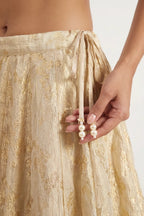 Banarasi Crush Tissue Lehenga Skirt - Dorie Atelier