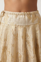 Banarasi Crush Tissue Lehenga Skirt - Dorie Atelier