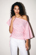 Quartz Rose Bandhani Top