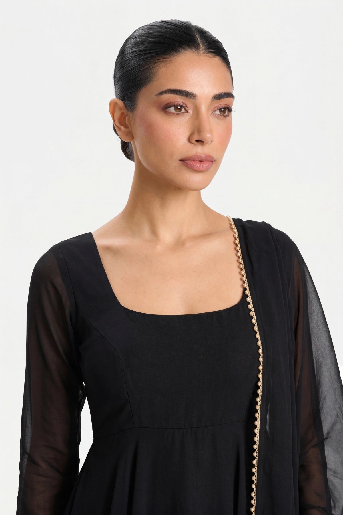 Black Anarkali Set