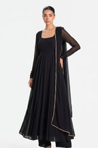 Black Anarkali Set - Dorie Atelier