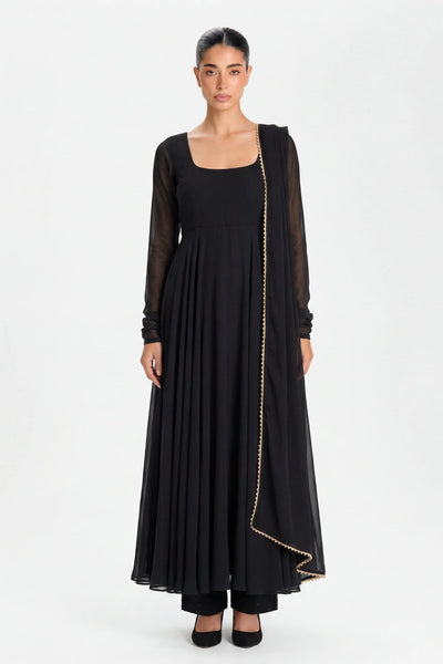 Black Anarkali Set