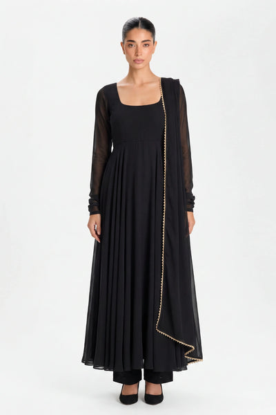 Black Anarkali Set