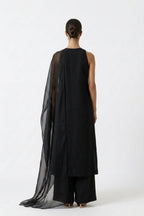 Black Kurta Palazzo Set - Dorie Atelier