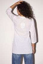 Blanc de Chine Tunic Top - Dorie Atelier