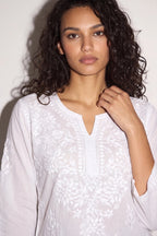 Blanc de Chine Tunic Top - Dorie Atelier