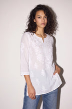 Blanc de Chine Tunic Top - Dorie Atelier