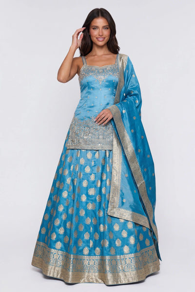 Nila Banaras Lehenga Set