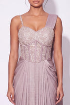 Bruyère Draped Corset Gown - Dorie Atelier