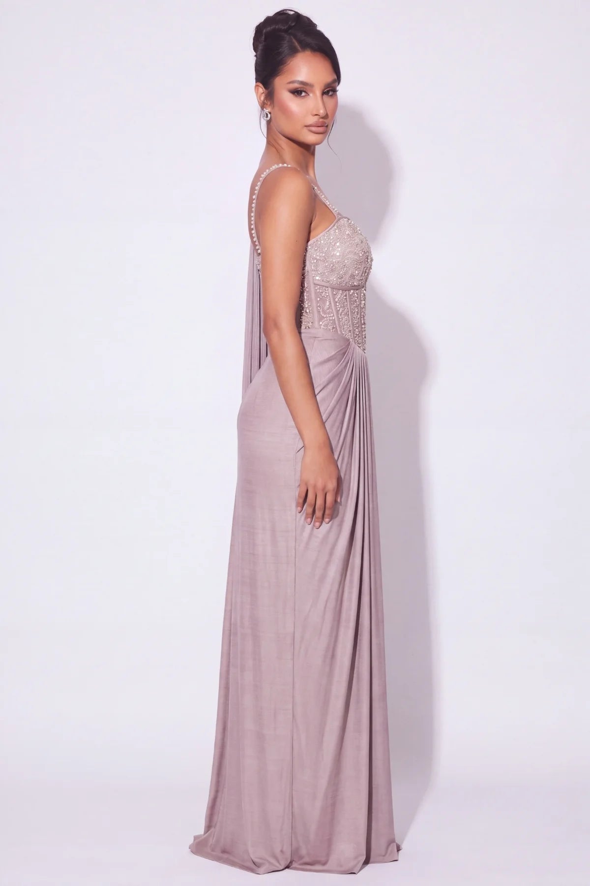 Bruyère Draped Corset Gown - Dorie Atelier