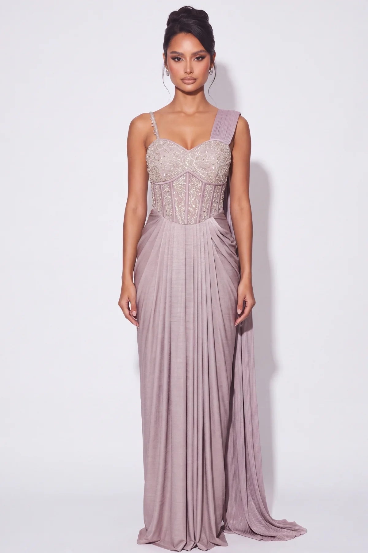 Bruyère Draped Corset Gown - Dorie Atelier