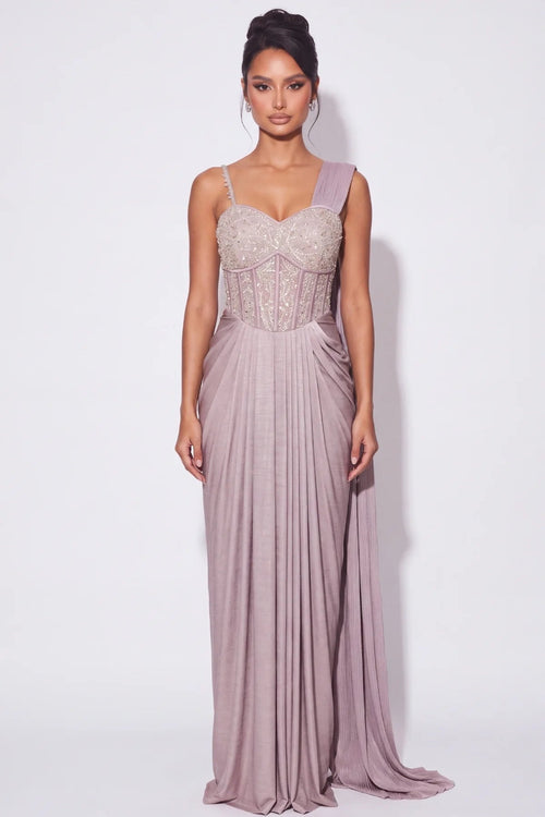 Bruyère Draped Corset Gown - Dorie Atelier