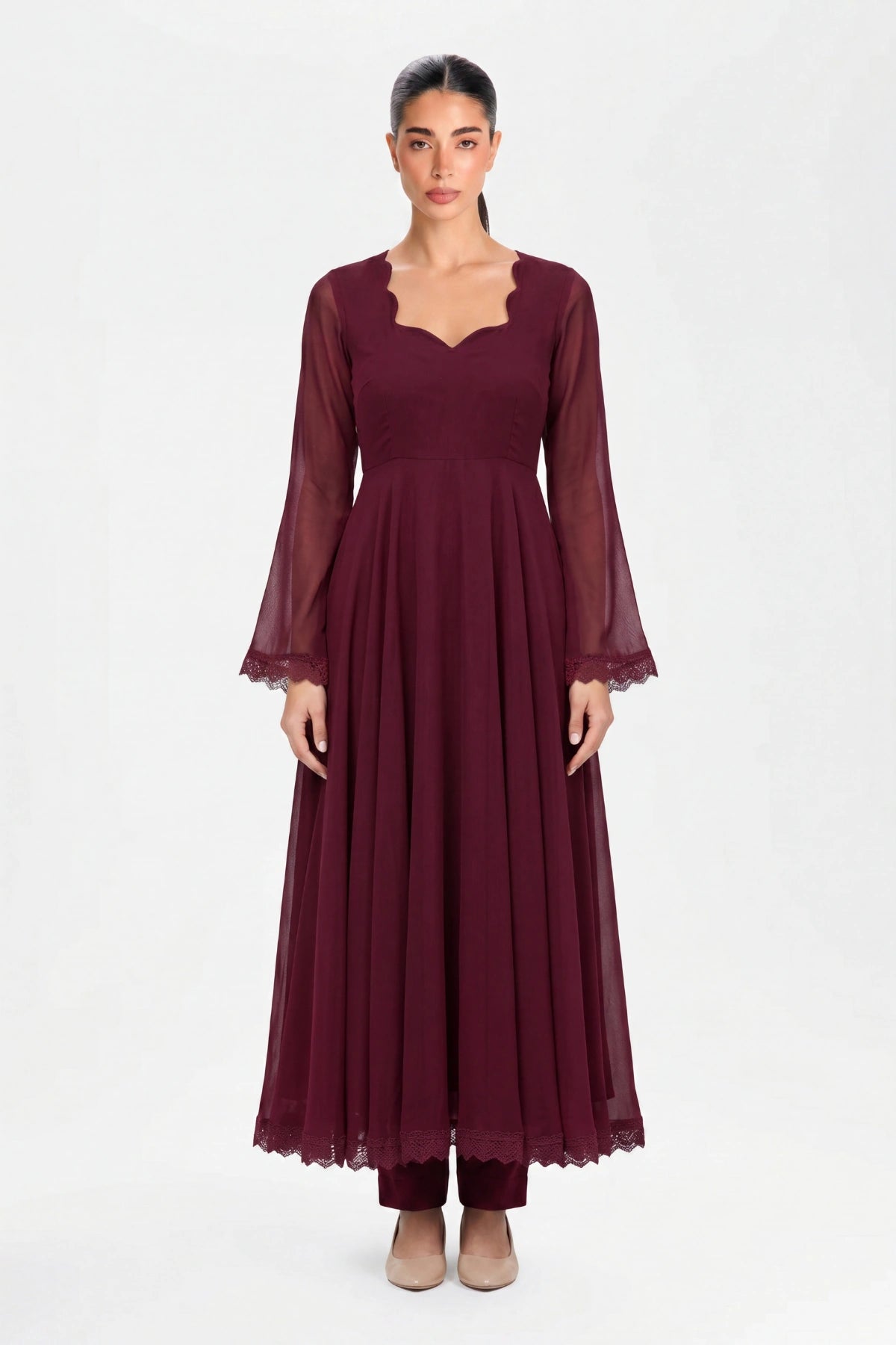 Merlot Anarkali Set