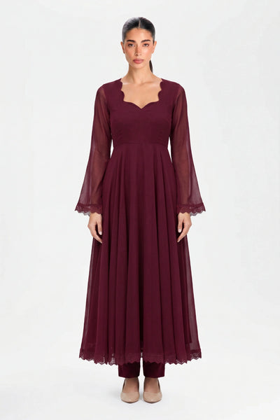 Merlot Anarkali Set