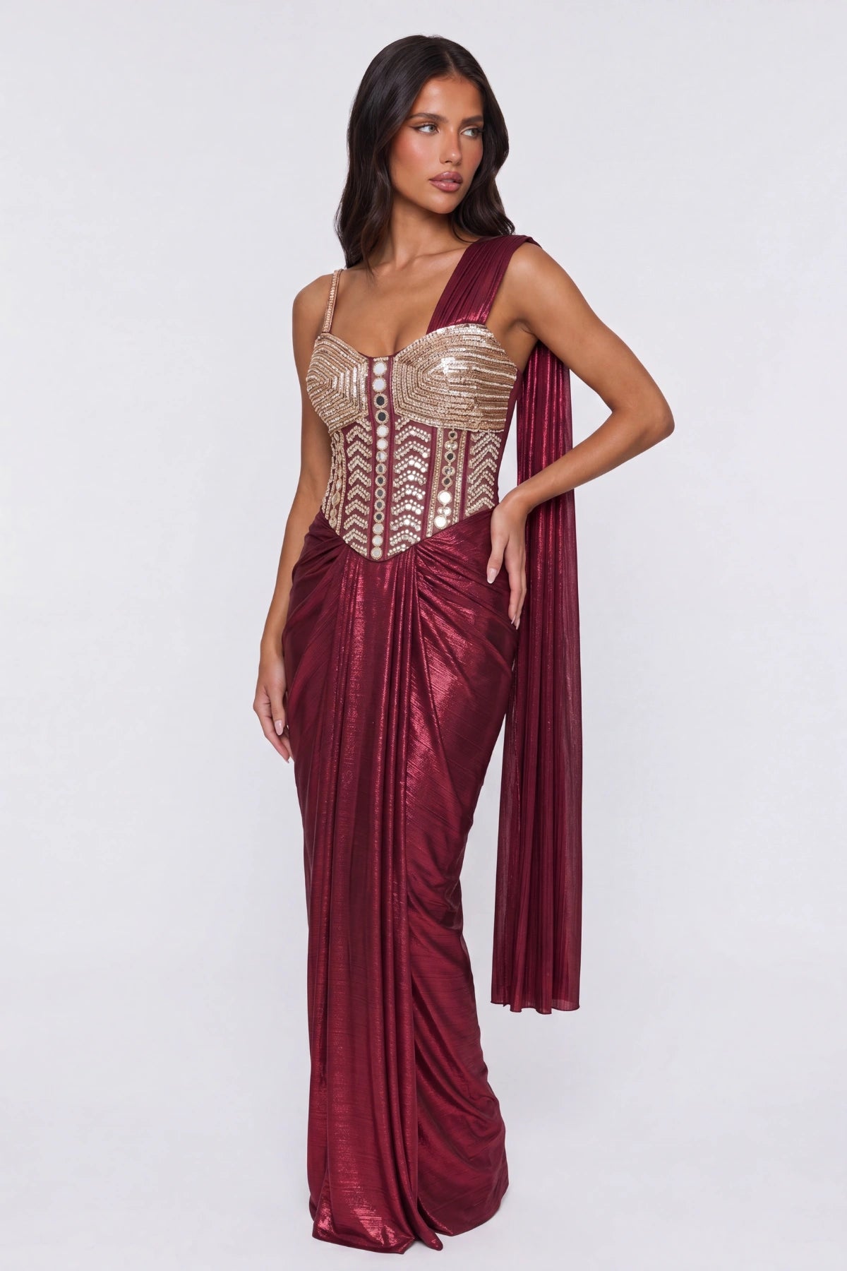 Grenache Saree Gown