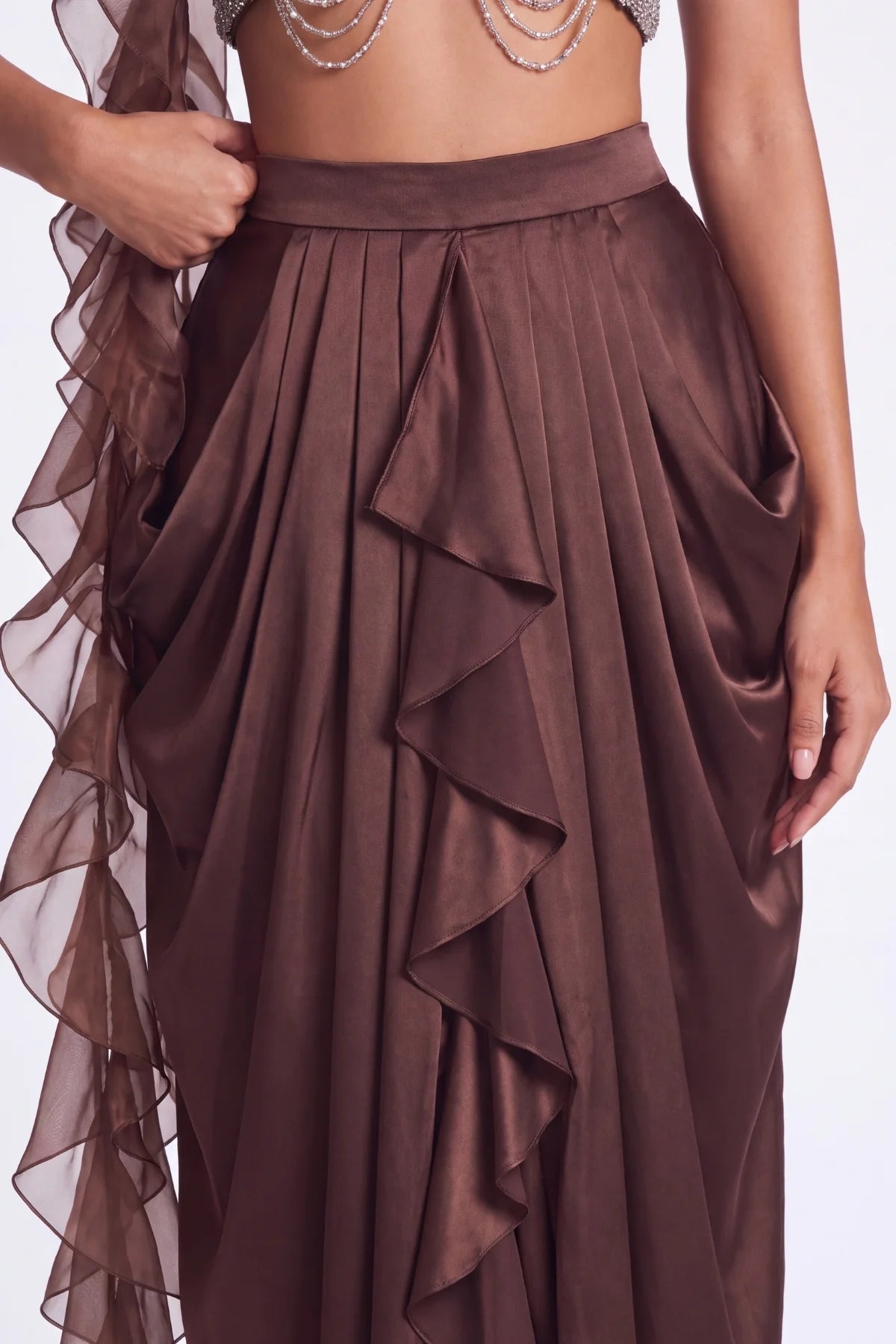 Cacao Crystal Halter Co-ord Set - Dorie Atelier