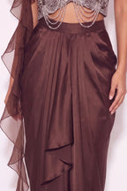 Cacao Crystal Halter Co-ord Set - Dorie Atelier