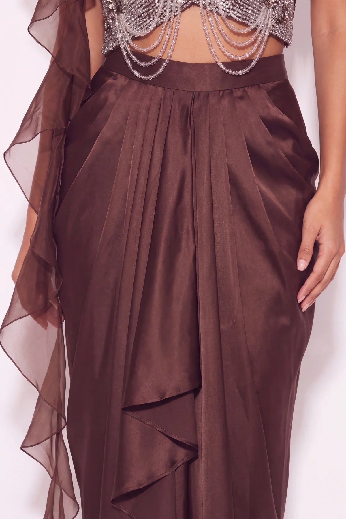 Cacao Crystal Halter Co-ord Set - Dorie Atelier