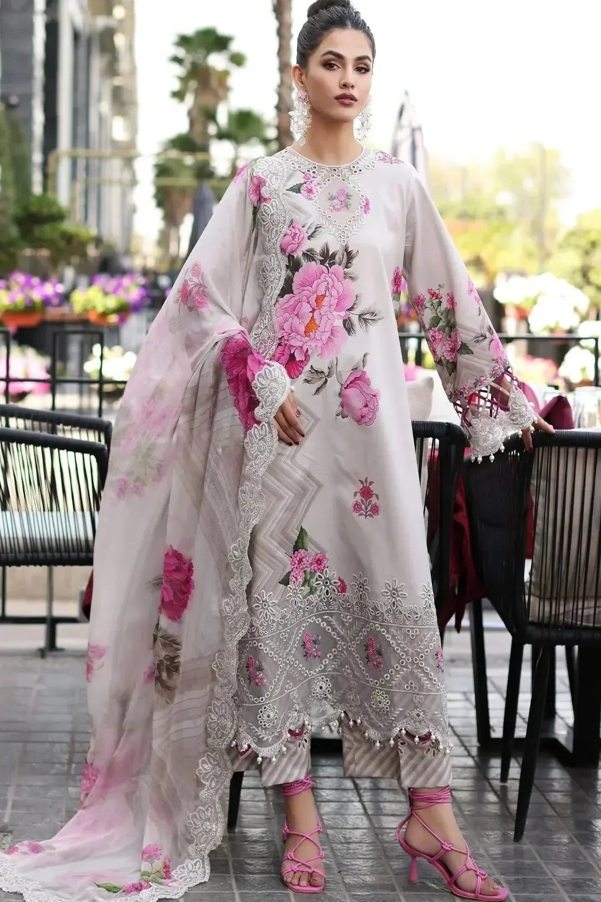 Floral Printed Suit - Dorie