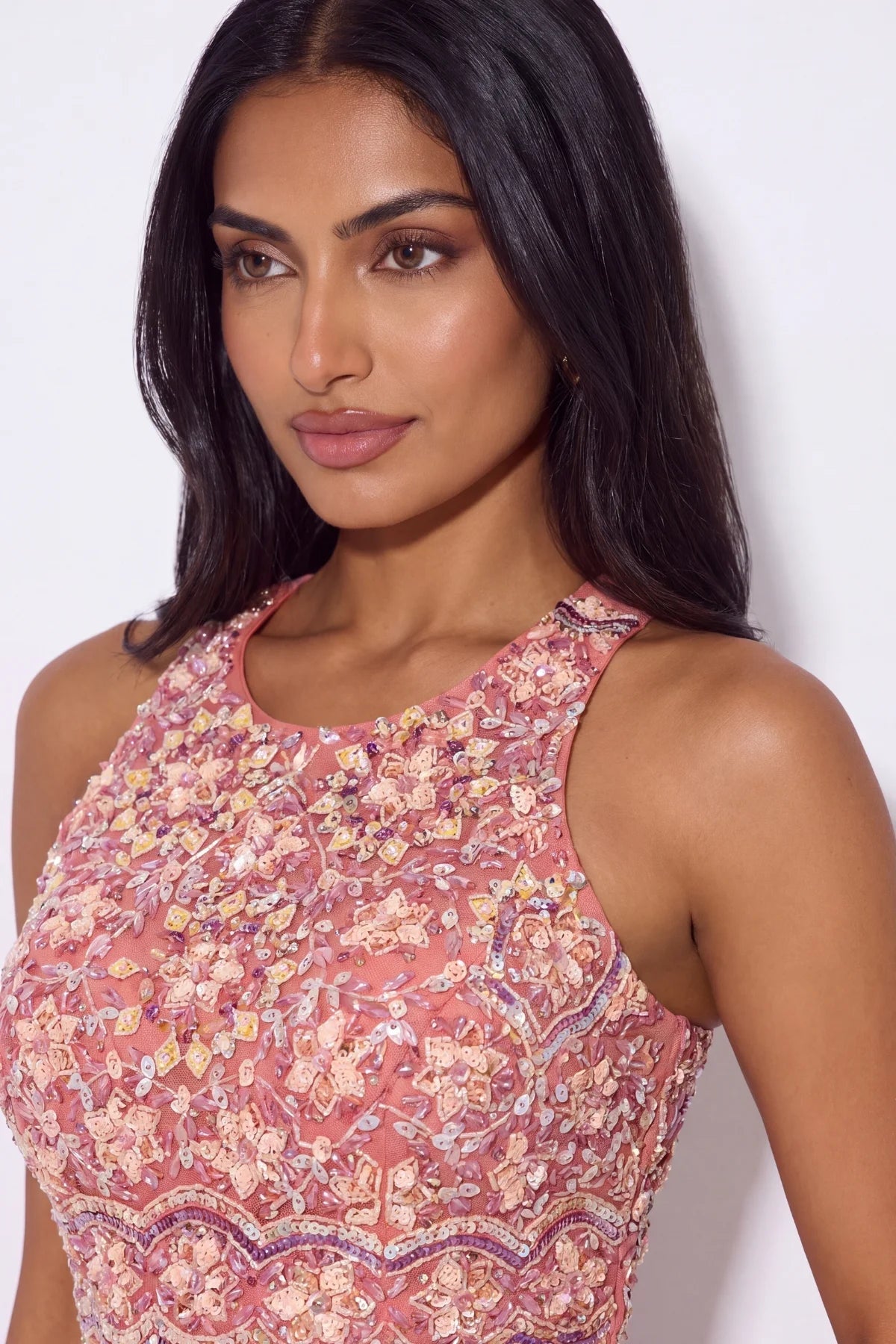 Coral Ombré Lehenga Set - Dorie Atelier