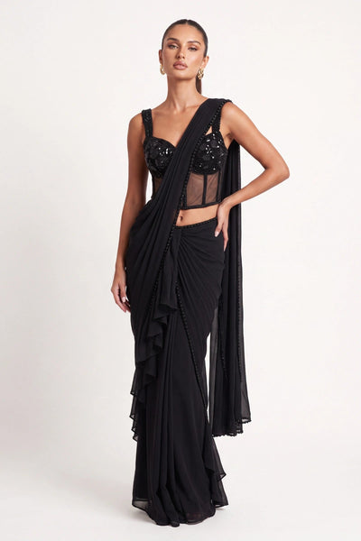 Corbeau Saree