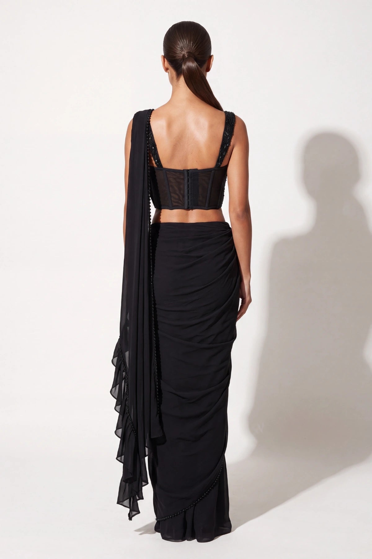 Corbeau Saree - Dorie Atelier