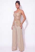 Dorure Gold Beaded Co-ord Set - Dorie Atelier