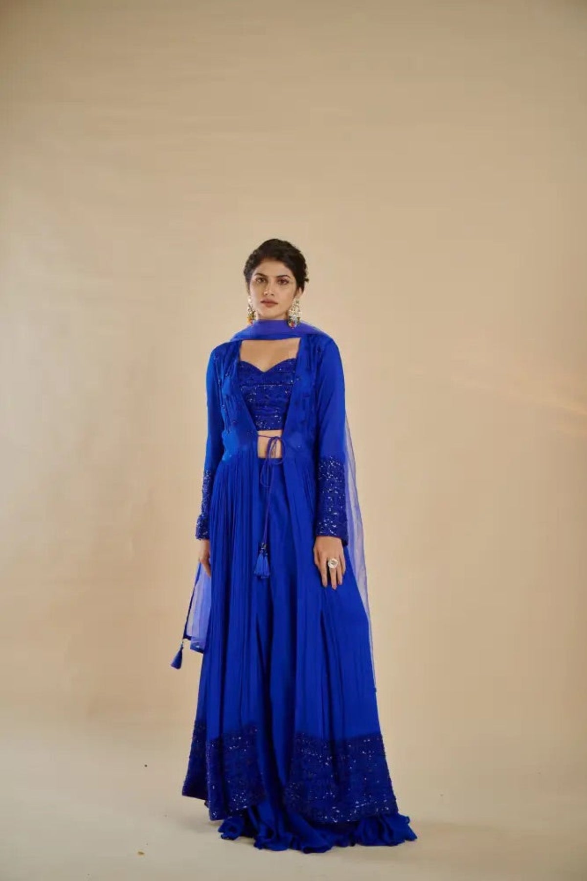 Royal Blue Indo-Western Set