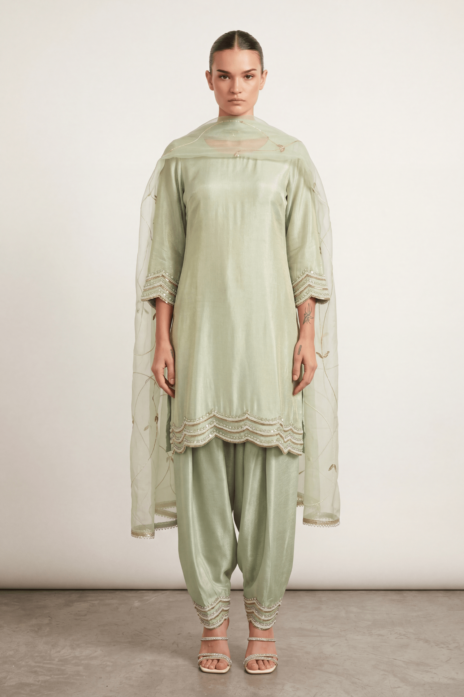 Élise Mint Farshi Set - Dorie Atelier