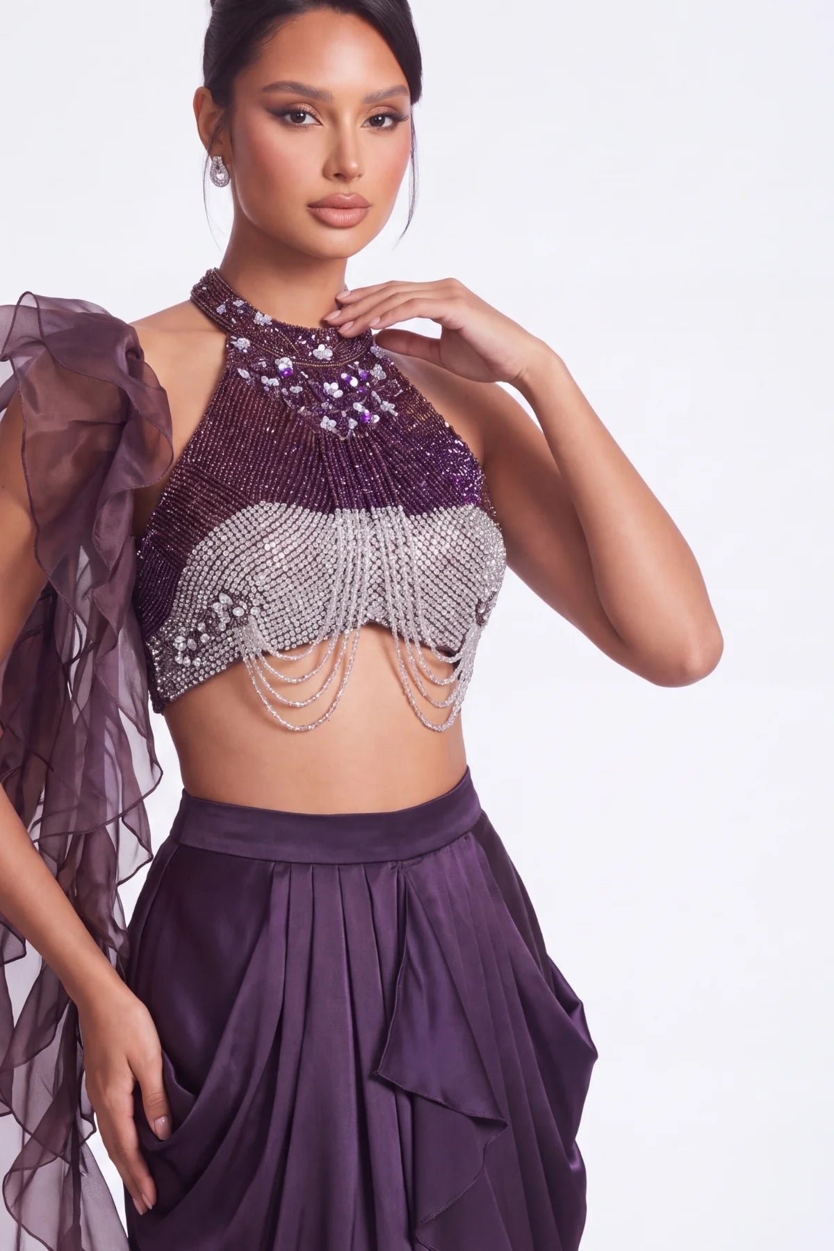 Figue Crystal Halter Co-ord Set - Dorie Atelier