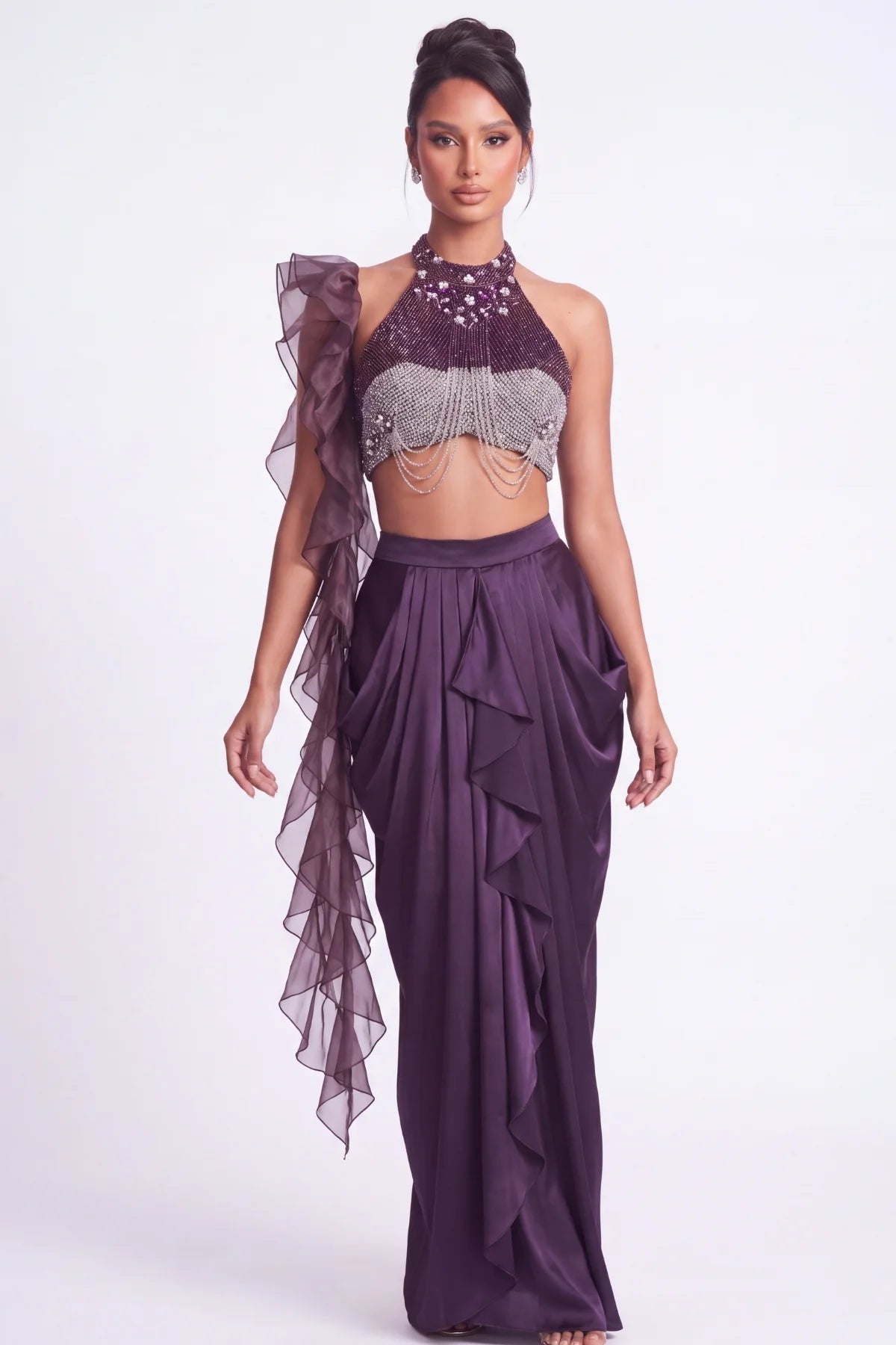 Figue Crystal Halter Co-ord Set - Dorie Atelier