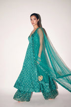 Forest Green Anarkali Suit - Dorie Atelier