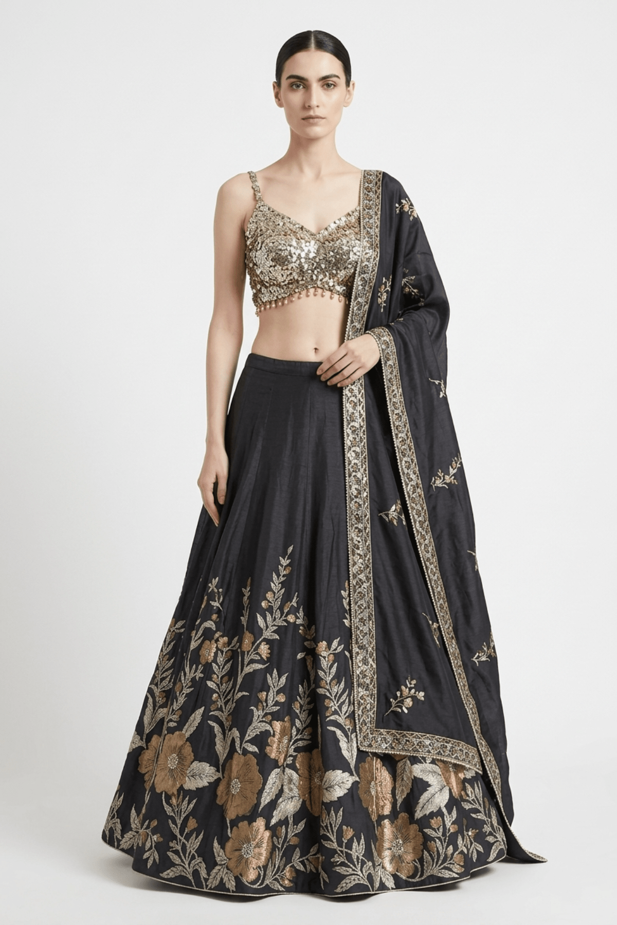 Forêt Lehenga Set - Dorie Atelier