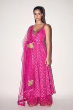 Fuchsia Sharara Suit - Dorie Atelier