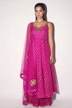 Fuchsia Sharara Suit - Dorie Atelier