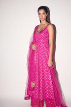 Fuchsia Sharara Suit - Dorie Atelier