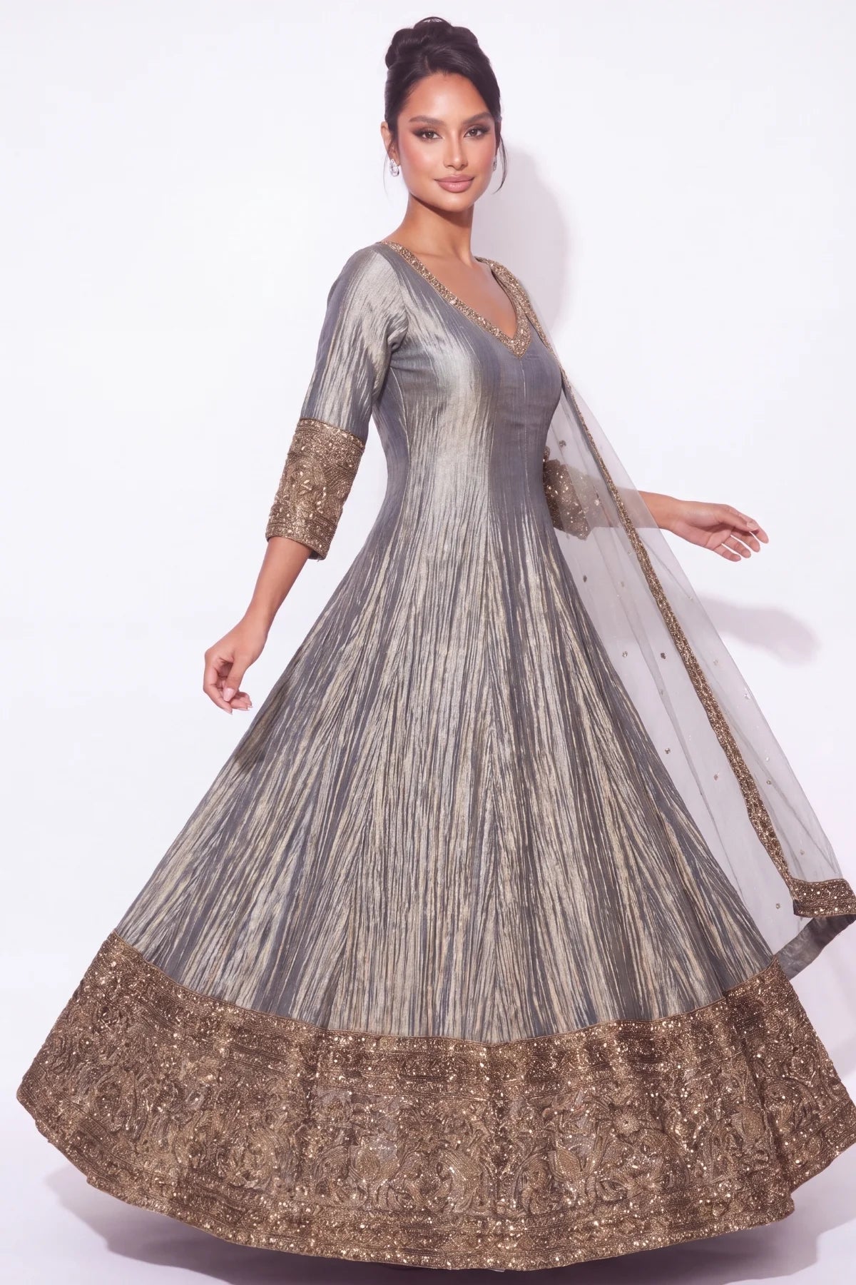 Fumée Anarkali Suit - Dorie Atelier