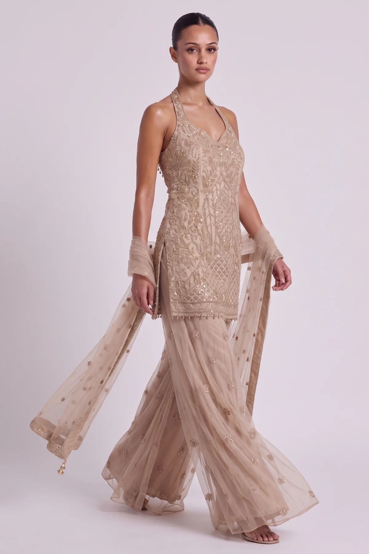Gilt Sharara Suit - Dorie Atelier