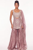 Glycine Palazzo Suit Set - Dorie Atelier