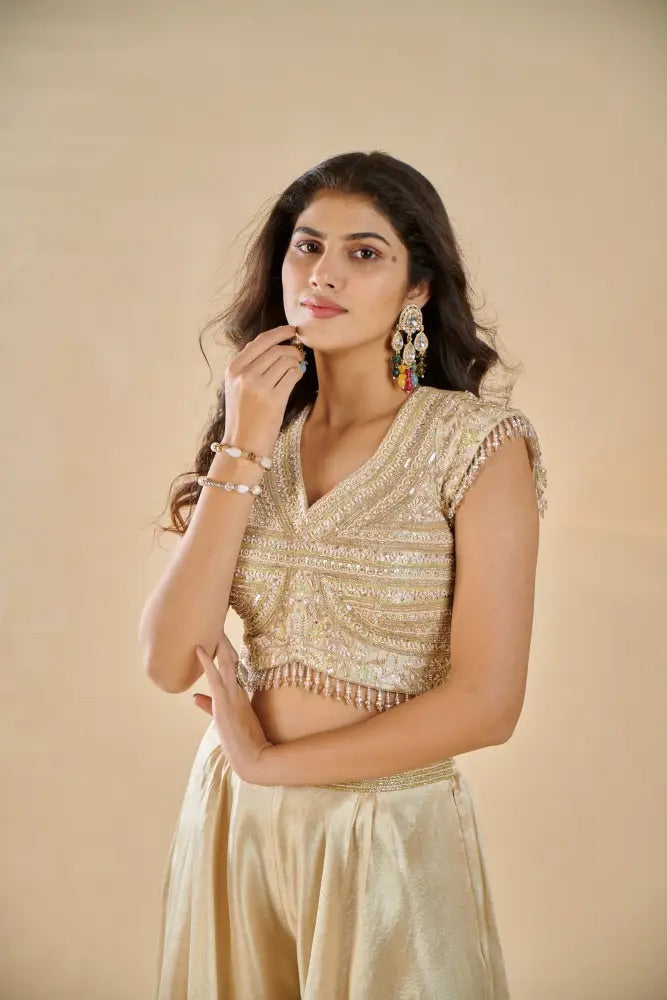 Golden Silk Indo-Western Set
