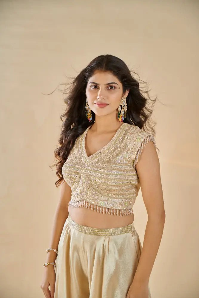 Golden Silk Indo-Western Set