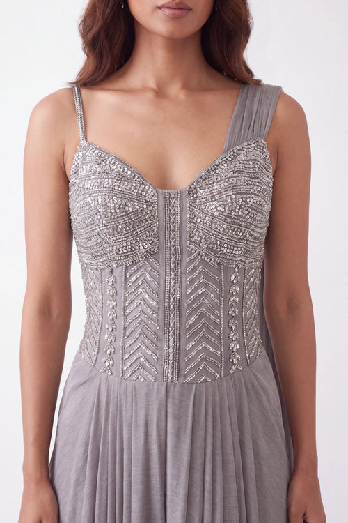Ardoise Draped Gown