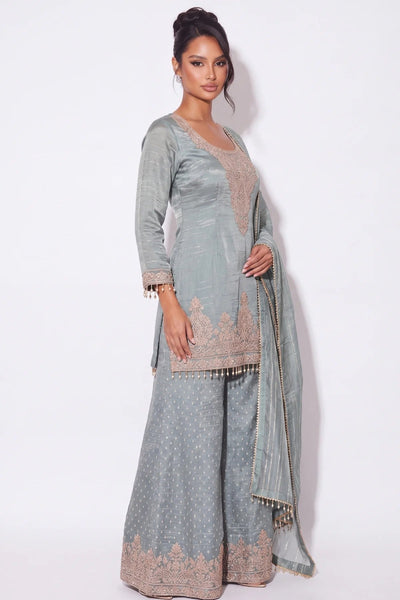 Gris Sharara Suit