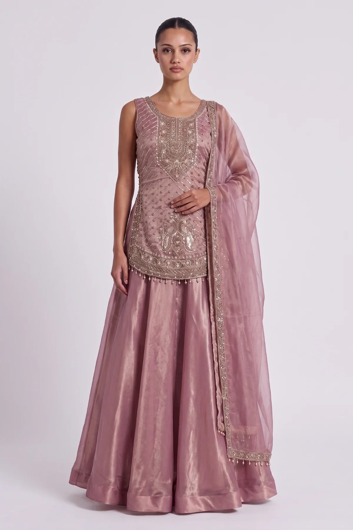 Gulkand Lehenga Set - Dorie Atelier